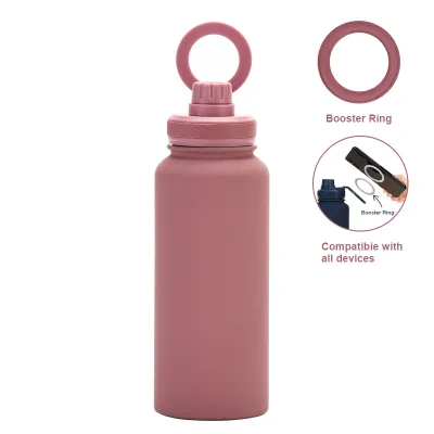 Mobile Phone Magnetic Bracket Water Cup Outdoor Large Capacity 1L Thermos Stainless Steel Sports Kettle Water Bottle