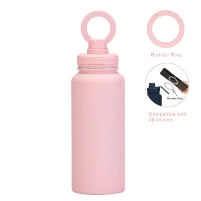 Mobile Phone Magnetic Bracket Water Cup Outdoor Large Capacity 1L Thermos Stainless Steel Sports Kettle Water Bottle