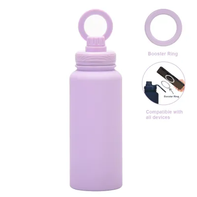 Mobile Phone Magnetic Bracket Water Cup Outdoor Large Capacity 1L Thermos Stainless Steel Sports Kettle Water Bottle