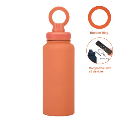 Mobile Phone Magnetic Bracket Water Cup Outdoor Large Capacity 1L Thermos Stainless Steel Sports Kettle Water Bottle