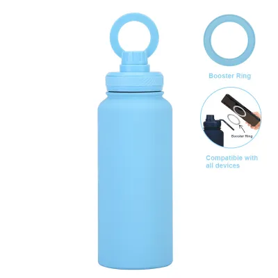 Mobile Phone Magnetic Bracket Water Cup Outdoor Large Capacity 1L Thermos Stainless Steel Sports Kettle Water Bottle