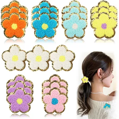 Multicolor Floral Towel Embroidered Cloth Sticker Decorative Accessories