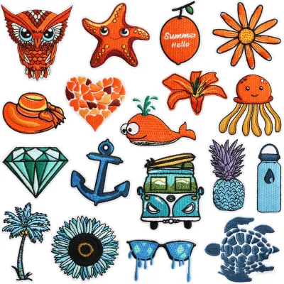 Whale Jellyfish Embroidery Cloth Sticker Decorative Accessories