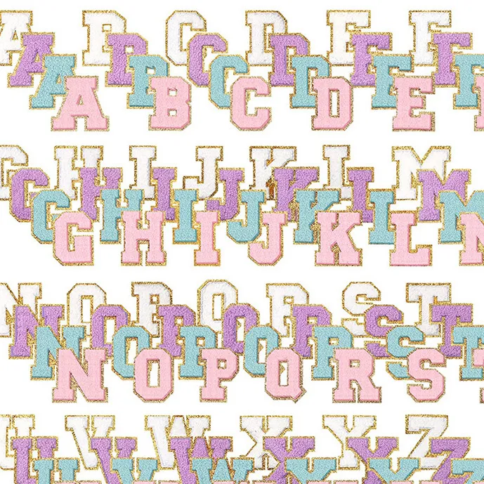 6cm English Letter Embroidery Cloth Sticker Decorative Accessories