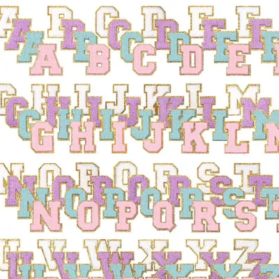 6cm English Letter Embroidery Cloth Sticker Decorative Accessories