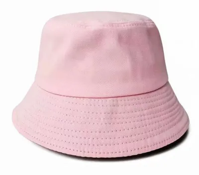 Fashion Solid Color Kids Flat Top Sunshade Sunscreen Double-Sided Bucket Hats