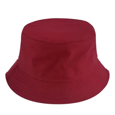 Fashion Solid Color Kids Flat Top Sunshade Sunscreen Double-Sided Bucket Hats