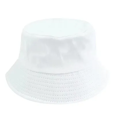 Fashion Solid Color Kids Flat Top Sunshade Sunscreen Double-Sided Bucket Hats