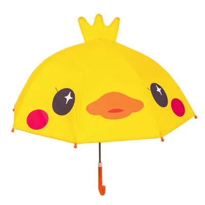 Children Cute Cartoon Model Sunshade Umbrella Business Long-Handled with Iron Frame