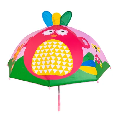 Children Cute Cartoon Model Sunshade Umbrella Business Long-Handled with Iron Frame