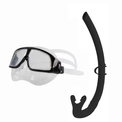 Silicone Diving Goggles with Breathing Tube Set for Free Diving