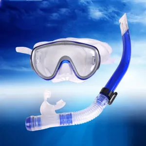 Large-Frame Diving Goggles Mask Waterproof Semi-Dry Breathing Tube Set for Women