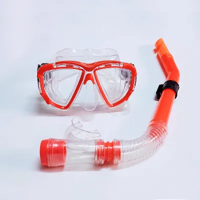 Diving Kit Frog Goggles Snorkeling Mask Flat Goggles Breathing Tube Set