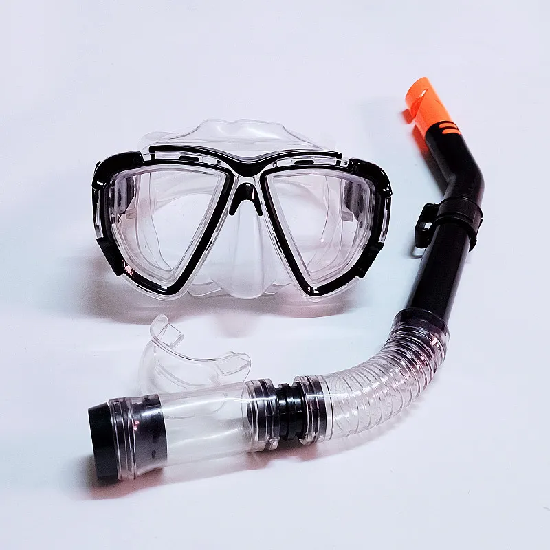 Diving Kit Frog Goggles Snorkeling Mask Flat Goggles Breathing Tube Set