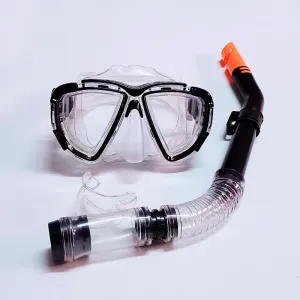 Diving Kit Frog Goggles Snorkeling Mask Flat Goggles Breathing Tube Set