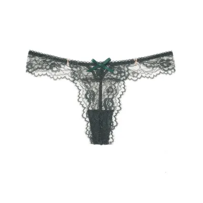 Women Sexy Lace Hollow-Out Perspective Thong Panties