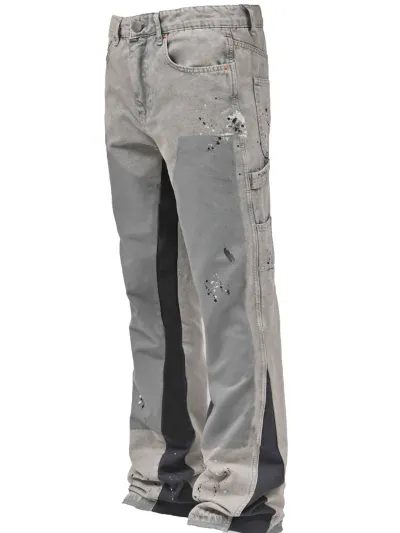 Men Fashion Loose Flared Cargo Denim Jeans