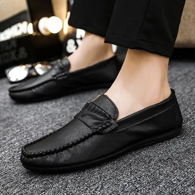 Men Fashion Casual Simple Flat Slip-On Loafers Shoes
