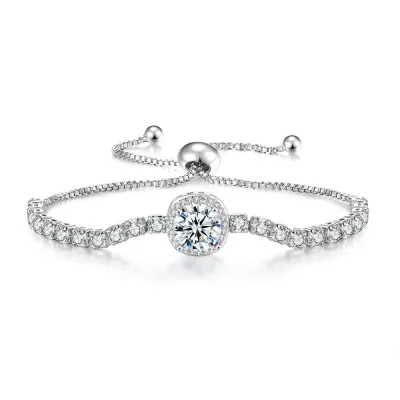 Fashion Multicolor Rhinestone Zircon Women's Light Luxury Geometric Bracelet