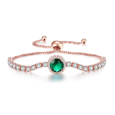 Fashion Multicolor Rhinestone Zircon Women's Light Luxury Geometric Bracelet