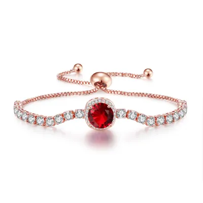 Fashion Multicolor Rhinestone Zircon Women's Light Luxury Geometric Bracelet