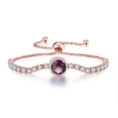 Fashion Multicolor Rhinestone Zircon Women's Light Luxury Geometric Bracelet