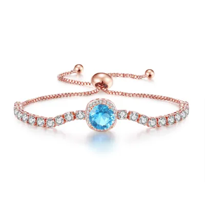 Fashion Multicolor Rhinestone Zircon Women's Light Luxury Geometric Bracelet