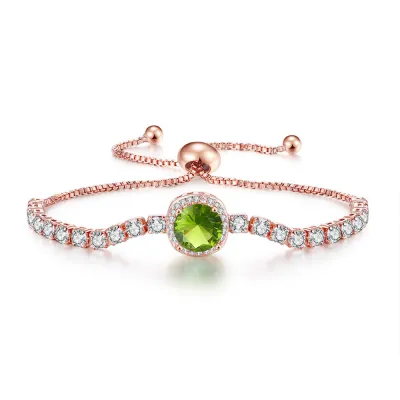 Fashion Multicolor Rhinestone Zircon Women's Light Luxury Geometric Bracelet