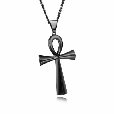 Fashion Simple Cross Pendant Necklace with Vervain Chain
