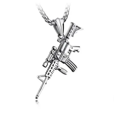 Men Fashion Titanium Steel Alloy Pendant Necklace