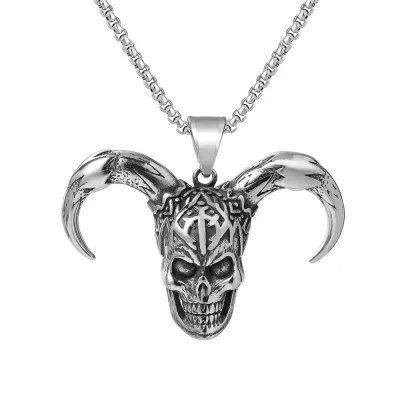 Men Fashion Titanium Steel Alloy Pendant Necklace