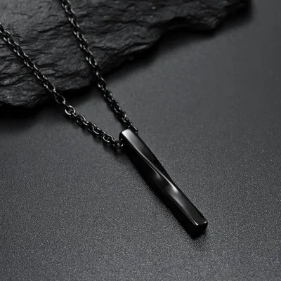 Fashion Simple Spiral Keel Chain Pendant Necklace