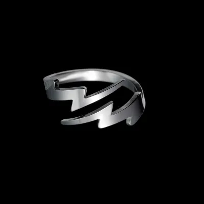 Fashion Stainless Steel Lightning Ring