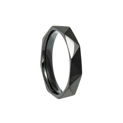 Women Fashion Simple Geometric Rhomboid Titanium Steel Ring