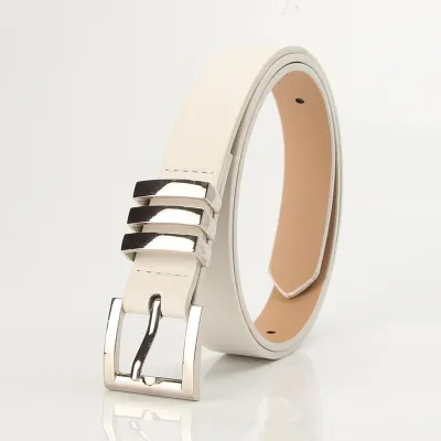 Women Fashion Solid Color Square Pinhole Belt