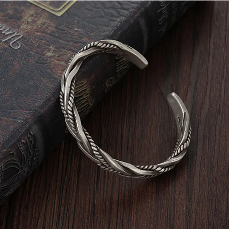 Men's Retro Simple Woven Twist Bracelet