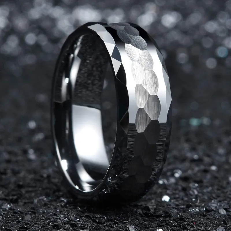 Men's Creative Irregular Square Ring Stainless Steel Street Style