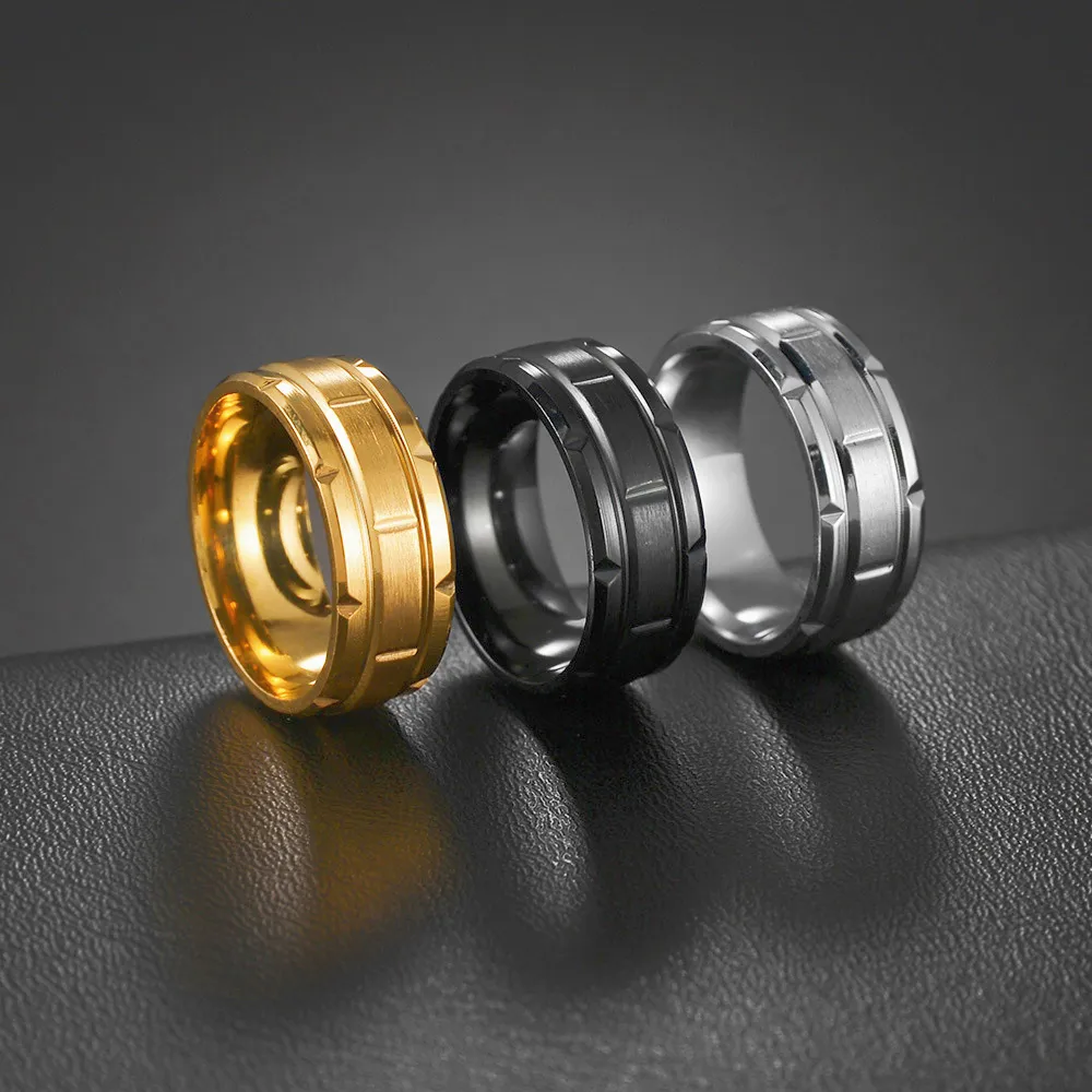 Men Fashion Personality Titanium Steel Ring