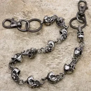 Men Punk Hip-Hop Ghost Head Metal Body Chain