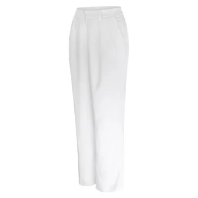 Women Casual Solid Color High Waist Wide Leg Mesh Pants
