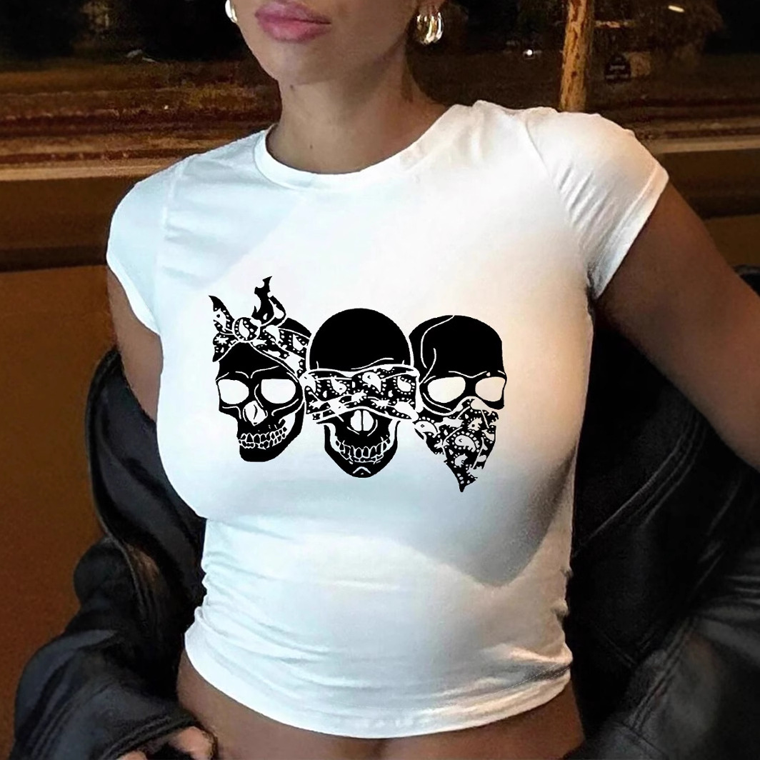 y2k 00s punk PUTUMAYO マフラー スカル 蝶 Custom Handmade Goth Punk Skull Metal Y2k Emo Harajuku