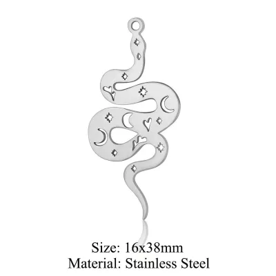 Fashion Punk Stainless Steel Snake Stud Earrings