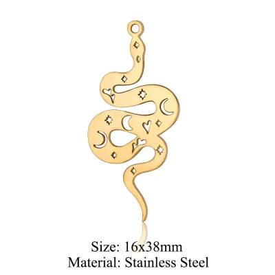 Fashion Punk Stainless Steel Snake Stud Earrings