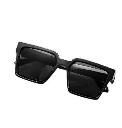 Fashion Retro Large Frame Square Wide Side Sunglasses