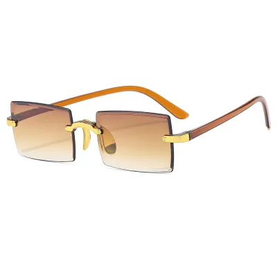 Women's Fashion Conjoined Square Frameless Sunglasses