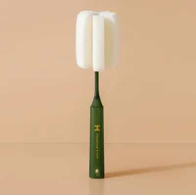 Multi-Functional Long Handle Sponge Cup Brush for Kitchen Cleaning