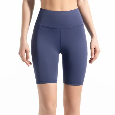 Women High Waist Yoga Leggings Solid Color Sports Bottoms