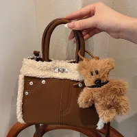 Fashion Fresh Transparent Soft Pu Leather Pvc Splicing Chain Mini Shoulder Crossbody Bag