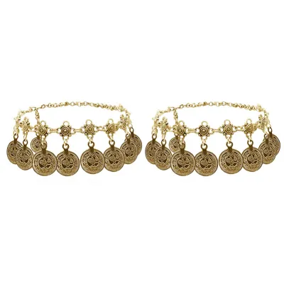 Women Boho Coin Tassel Chain Beach Anklet Ethnic Geometric Alloy Jewelry Anklets