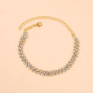 Women Fashion Irregular Rhinestone Beach Anklet